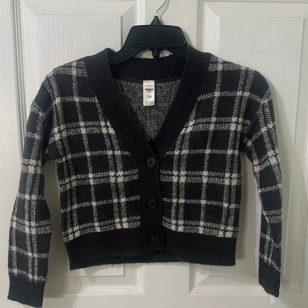 OshKosh B’Gosh Kids Plaid Knit Cardigan